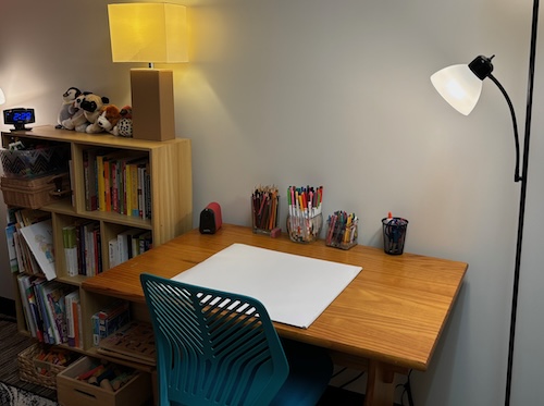 Art desk in the office